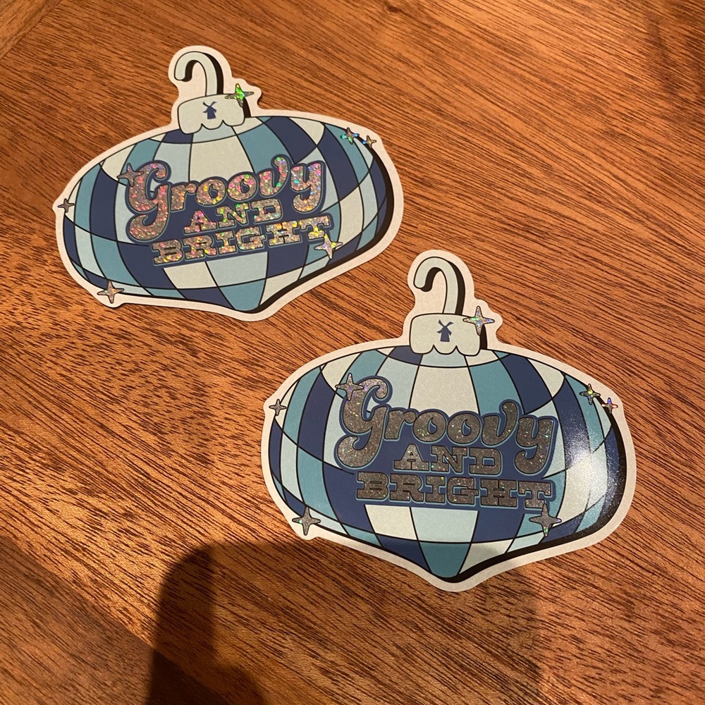 Dutch Bros Blue & Teal 'Groovy and Bright' Sticker Set